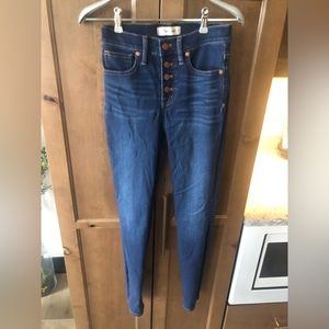 NWOT Madewell sz 25 TALL 9” mid-rise skinny jeans denim